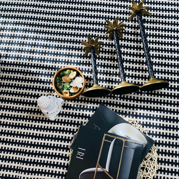 3 Graduated Height Brass Candle Stick Holders - Picture 6 of 12